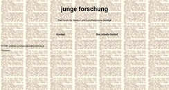 Desktop Screenshot of jungeforschung.de